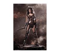 Displate - Poster en Métal - Montage Facile sans Perçage - DC Comics - Batman V Superman Dawn Of Justice - Wonder Woman holding sword - Größe M - 32x45cm Matt