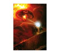 Displate - Poster en Métal - Montage Facile sans Perçage - Middle-Earth - Lord of the Rings Characters - You shall not pass! - Größe L - 67,5x48cm Matt