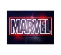 Displate - Poster en Métal - Monté sur Aimant - Marvel - Marvel Neons - Marvel Neon - Taille M - 32x45cm - Matt
