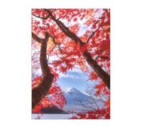 Displate - Poster en Métal - Monté sur Aimant - World Class Photos - Japan - Fuji in the autumn leaves - Größe M - hauteur 45 cm largeur 32 cm.