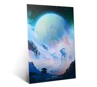 Displate Poster en Métal Star Wars Planets: Hoth Affiche Murale Décorative pour Chambre à Coucher Monture Magnétique 32 x 45 cm
