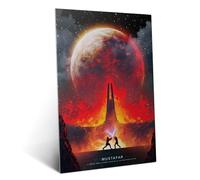 Displate Poster en Métal Star Wars Planets: Mustafar Affiche Murale Décorative pour Chambre à Coucher Monture Magnétique 48 x 67,5 cm