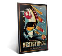 Displate Poster en Métal Star Wars Resistance Pilots Affiche Murale Décorative pour Chambre à Coucher Monture Magnétique 32 x 45 cm