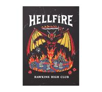 Displate Poster en métal Stranger Things Series - Hellfire Club - Poster Hawkins High Club - Tableau mural décoratif pour chambre à coucher - Cadeau - Décoration murale en métal - 32 cm x 45 cm