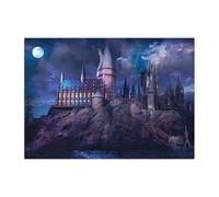 Displate - Poster en Métal - Wizarding World - Various Artworks - Hogwarts by Night hauteur 45 cm largeur 32 cm.