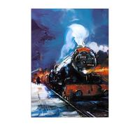 Displate - Poster en Métal - Wizarding World - Various Artworks - Platform at Night hauteur 45 cm largeur 32 cm.