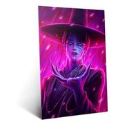 Displate Poster métallique Kpop Demon Hunters - Netflix - Saja Boys Mystic Neon Jinu Huntrix - Idée cadeau K-pop - Décoration murale premium salon film - 32 x 45 cm
