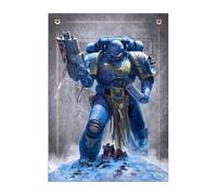 Displate Warhammer Affiche métallique Fixation magnétique Sous licence officielle Cadeaux illustrés Affiche Ultramarine Battle Brother 67,5 x 48 cm
