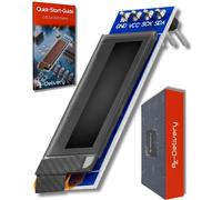 Display I2C 0,91 Pouce 128 x 32 Pixels, SSD1306 Caractères de Couleur Blanche, Écran Compatible avec Arduino et Raspberry Pi incluant Un E-Book!