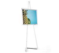 DISPLAY SALES - Chevalet de présentation en aluminium blanc | Support stable pour cadres, tableaux ou affiches jusqu’à 120 cm | Idéal pour expositions, mariages et ateliers de peinture