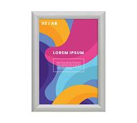 DISPLAY SALES Lot de 2 cadres clic-clac A4 - Cadres affichage aluminium argent, ouverture rapide, film protecteur, idéal pour mur, affiches, informations et signalisation intérieure