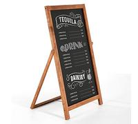 DISPLAY SALES - Panneau publicitaire à tableau de craie vintage | Panneau en bois avec surface d'écriture de 44 x 77 cm | Ardoise pour écriture en bois de hêtre brun