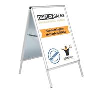 DISPLAY SALES Panneau stop trottoir résistant aux intempéries A1 | Stop trottoir exterieur avec profil de 32 mm | Panneau affichage exterieur avec trous d'évacuation d'eau