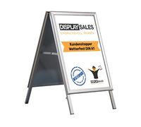 DISPLAY SALES Panneau stop trottoir résistant aux intempéries A1 | Stop trottoir exterieur avec profil de 32 mm | Panneau affichage exterieur avec trous d'évacuation d'eau