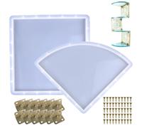 Display Shelf Resin Mold, Bookshelf Silicone Mold, Fan Shaped Shelves