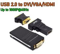 Displayexhauschipset-Adaptateur Convertisseur Pour Apple Sonbook Pro Air Mini Windows 7/8/Win10,Usb3.0/Usb2.0 Vers Vga Dvi Hdmi - Type Usb 2.0 To Dvi Bl-Check Note
