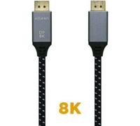 Displayport 1.4 8K Aisens A149-0438/ Displayport Mâle - Displayport Mâle/ 3m/ Noir Gris