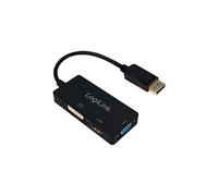 LogiLink Adaptateur DisplayPort vers DVI/HDMI/VGA CV0109 4K Noir