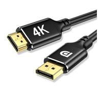 DisplayPort 4K vers HDMI 1m, Uni-Direction, 4K @ 30Hz, 2K @ 60Hz, Full HD 1080p, DP vers HDMI pour Dell, moniteur, projecteur (1m)