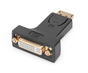 DisplayPort adapter, DP - DVI-I (24-5) M/F, w/interlock, bl