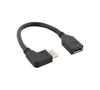 InLine Câble adaptateur DisplayPort 1.4 17159L 8K4K coudé à gauche noir/or 0,15 m