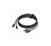 StarTech.com Câble KVM DisplayPort de 1,8m et USB 5Gbps, 4K 60Hz, Câble Combo DP 1.2 et USB pour Commutateurs/Switchs KVM