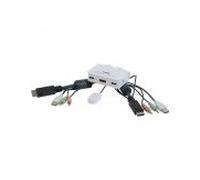 Displayport / Usb Mini Kvm Switch With Audio & Mic- 2 Ports