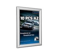 Displaysign Lot de 10 Cadres A2 Snap d'Affichage Photo Pliables avec système de clic clac clipser