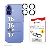 Displex Displex CamGlass All-In-One Protection d'objectif de caméra pour iPhone 16 / 16 Plus / 17 Transparent