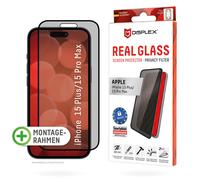 Displex Displex Protection d'écran en verre trempé Privacy iPhone 15 Plus / 15 Pro Max / 16 Plus Transparent