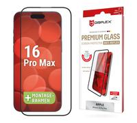 Coque pour iPhone 16 Pro Max - Displex Real Glass Full Cover - Noir