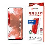 Displex Film de protection d'écran + coque pour Samsung Galaxy S22+/S23+, cadre de montage écologique, résistant aux rayures
