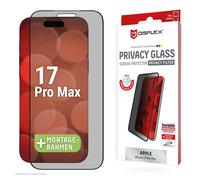 Displex Privacy Glass Full Cover Compatible with iPhone 17 Pro Max, Eco Mounting