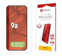 Displex Protection d'écran en verre véritable pour Google Pixel 9a - Dureté 10H - Anti-rayures et incassable - Cadre de montage EASY-ON inclus