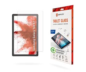 Displex Tablette en verre pour Samsung Galaxy Tab A8, film de protection rigide 9H, cadre de montage en L, incassable, ultra fin, invisible