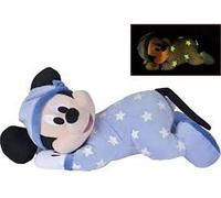 Disney - Bonne Nuit, Mickey Mouse, 30cm, Phosphorescente, Brille dans la Nuit, Jouet pour Bébé, 6315870350