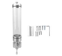 Disponseur de rangement de grains de café pot mural transparent pour cuisine (Argent)