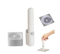 Disposable Drain Guard & Hair Catcher with Auto-Latch, Zero-Contact Filter Replacement & Insect-Proof Mesh for Shower, Sink, Bathtub, Laundry Room (White,Medium)
