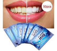 Disposable Essuyer Oral Brush Up Doigt Hygiénique en Profondeur Lingettes Dentaire Dentaire Soins Buccaux pour le Bureau de Voyage Maison 50pcs Tissu (Bleu)