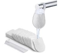 Disposable Faucet Filter Cotton Bag for Kitchen Sink, Cotton Filter Bag for Sediment & Rust Removal for Kitchen Bathroom (50pcs+5pcs T-Strap)