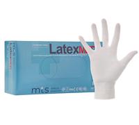 Disposable Gloves M-Pack Of 100/Box White Latex Gloves-Disposable Gloves Powder Free Gloves Natural Latex Rubber Gloves Disposable Gloves (M,100 Pieces)