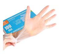 Disposable Vinyl Gloves Size M/8 And L/9,Set Of 100 Pcs,Disposable Vinyl Gloves