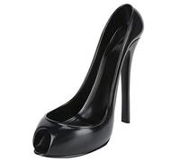 Disposeur à Talons à Talons Hauts distinctifs Support de Bouteille de vin à vin étalon pour Le Bar à la Maison Restaurant Une résine synthétique Noire 22x10x19cm