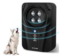 Dispositif anti-aboiement automatique de 10 m avec 4 haut-parleurs, audio et ultrasons, dispositif anti-aboiement pour intérieur et extérieur pour chiot et grand chien (noir)