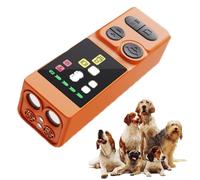 Dispositif Anti-aboiement avec 9 Modes, Dissuasion ultrasonique des aboiements de Chien, portée de 45 Pieds, entraîneur portatif Rechargeable avec Lampe de Poche LED pour Chien des voisins Orange