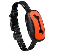 Dispositif anti-aboiement de chien à ultrasons rechargeable par USB - Collier de dressage anti-aboiement pour chiens (orange os)