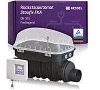 Dispositif anti-refoulement KESSEL Staufix FKA DN 100, exposé 84100 pour eaux usées contenant des matières fécales, avec unité de contrôle de confort, DN 100