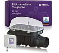 Dispositif anti-refoulement KESSEL Staufix FKA DN 150, exposé 84150 pour eaux usées contenant des matières fécales, avec unité de contrôle de confort, DN 150