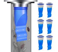Dispositif anti-refoulement pour drain de plancher de douche - Noyau d'égout de valve | Siphon de sol anti-odeur pour tuyaux et tuyaux dans les toilettes, la salle de bain, la cuisine (bleu)