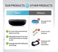 Dispositif Anti-ronflement Électrique, Détection Intelligente du Son Dispositif De Ronflement pour Améliore la Qualité du Sommeil et Soulage la Fatigue, Confortable à Porter